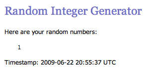 random integer